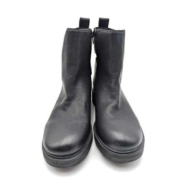 Lucky Brand Candre Double Buckle Lug Sole Boots Women's Black Size US9M EU40 - Picture 2 of 16